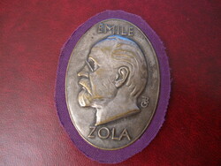 Beck Ö. Fülöp (1873-1945) lemez plakett - Emile Zola