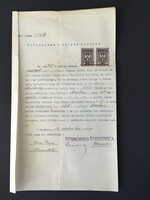 Zombori Takarékszövetkezet Bosnyák nyelvű adósság levele 1924. Ritka