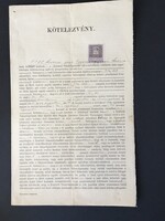 Zombori Takarékszövetkezet Kötelezvénye 1100 Koronáról 1912. Ritka