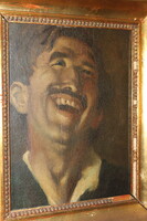 Antik szignált festmény 828