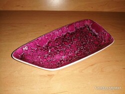 Hollóházi lila lüszter mázas porcelán tálka (29/d)