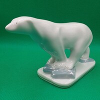 Retro  Kolozsvári Zsolnay Iris/ Iris Cluj porcelán  jegesmedve figura