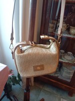 New bijou brigitte summer straw bag with long, cross-body handle