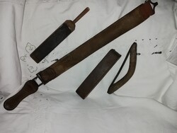 Vintage borbély fenőbőrök, fefőszíjak  E