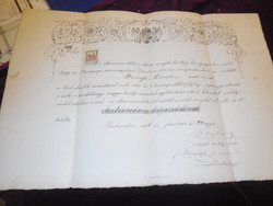 Diploma  . Stenge Mária ,  Budapest  1916 évi ......50 x 34  .  (Stenge F  Baranya vm. főjegyző ....
