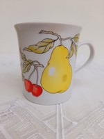 Alfoldi porcelan gyumolcsos bogre