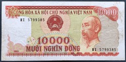 Vietnam 10000 Dong 1993, VF.