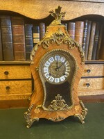 Boulle style clock, copper plated, with inlay, new