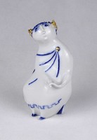 1U305 Régi Török János tervezte kék-fehér Zsolnay Cézár Julius Caesar porcelán figura