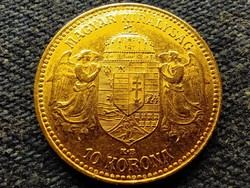 I. Ferencz József (1848-1916) .900 arany 10 Korona 3,3875g 1909 KB NYITOTT A