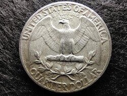 USA Washington silver quarter dollar .900 ezüst 0.25 Dollár 1964