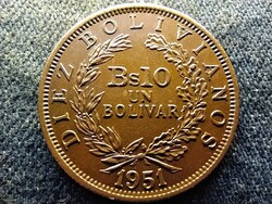 Bolívia 10 Bolivianos 1951