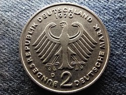 Németország 20 éves az NSZK Theodor Heuss 2 Márka 1970 D