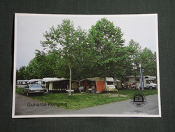 Képeslap,Dombóvár,Gunaras fürdő,kemping látkép,részlet 1990-
