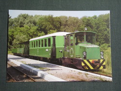 Képeslap,Gemenc,Erdei vasút,C 50 404 psz. dízelmozdony,Bárányfok állomás látkép,részlet, 2000-