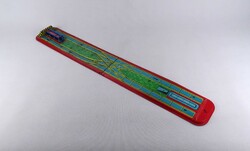 1U669 Régi lemezárugyári vasúti játék rakodó vonat pálya