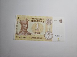 2015-ös 1 Lej Moldova UNC