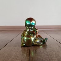 Antik Zsolnay eozin mázas Annuska figura