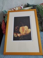 Sárgadinnyés csendélet :Művészi naptár lapja keretezve