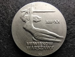 Lengyelország 700 éves Varsó Niké 10 Zloty 1965 MW