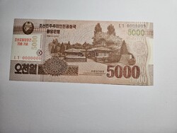 2013-as 5000 Won Észak-Korea UNC MINTA