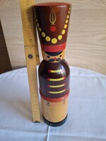 Retro fa italtartó huszár figura