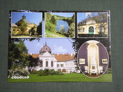 Képeslap,Gödöllő,mozaik,Királyi kastély,múzeum látkép,részlet, 1990-