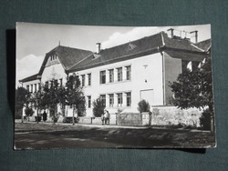 Képeslap,Gyoma,Gyomaendrőd,Gimnázium látkép,részlet, 1960-