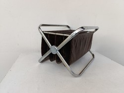 Retro bútor krómozott fém antik újságtartó újság tartó 933 1441