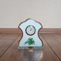 Herendi Apponyi mintás porcelán asztali óra