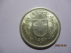 Helvetia ezüst  5 Frank  1967B  Nagyon ritka,  XF/aUNC
