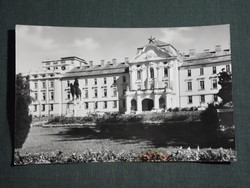 Képeslap,Gödöllő,Agrártudományi egyetem,Kálmán herceg szobor,park látkép,részlet, 1967-
