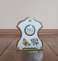 Herendi Viktória VBO mintás porcelán asztali óra