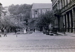 Régi fotónegatív Miskolc, Erzsébet tér 1960-as évek kb.  B12/80