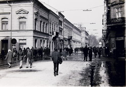 Régi fotónegatív Szeged belvárosi utcák 1960-as évek  B12/4/24
