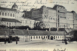 Budapest - Új királyi várpalota a Krisztinavárosból nézve - antik képeslap  Ganz A. 1904