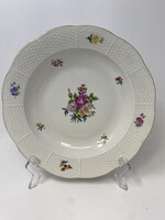 Herendi porcelán mélytányér Bouquet de Cornélia HBC mintával (25cm) RZ