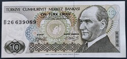 Nyomdahibás! Törökország 10 Lirasi / Líra 1979, EF+.