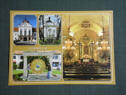Képeslap,Gödöllő,mozaik,Királyi kastély,múzeum,templom,kápolna,oltár látkép,részlet, 1990-