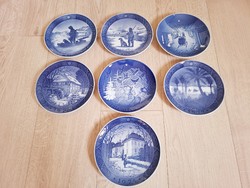 Royal Copenhagen Dán Porcelán Falitányér Garnitúra