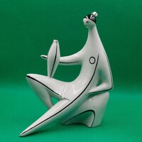 Török János Zsolnay Korsós nő figura