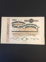Hangya Gazdaszövetségi Fogyasztási és Értékesítési Szövetkezet Alapítványi üzletrésze 1920.