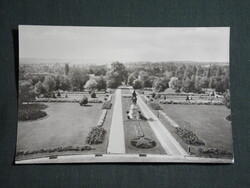 Képeslap,Gödöllő,Agrártudományi egyetem,Kálmán herceg szobor,park látkép,részlet, 1960-