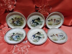 Régi firenzei fa alátét kacsás tálak , 6 db.