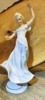 Wallendorfi (Schaubachkunst) porcelán táncosnő gyűjtői darab