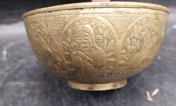 Hangtál, antik, tibeti, bronzötvözet, 11 cm-es átmérő. 3255b