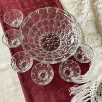Glass bowl set with elegance
