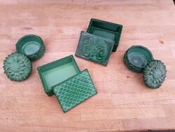 Art deco Schlevogt üveg / ékszertartó doboz.