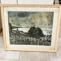 "Balaton" szinezett rézkarc