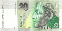 20 korun korona 2001 Szlovákia aUNC